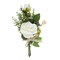 White Rose and Eucalyptus Flower Bouquet, Artificial Floral Arrangement (14 x 7 In)